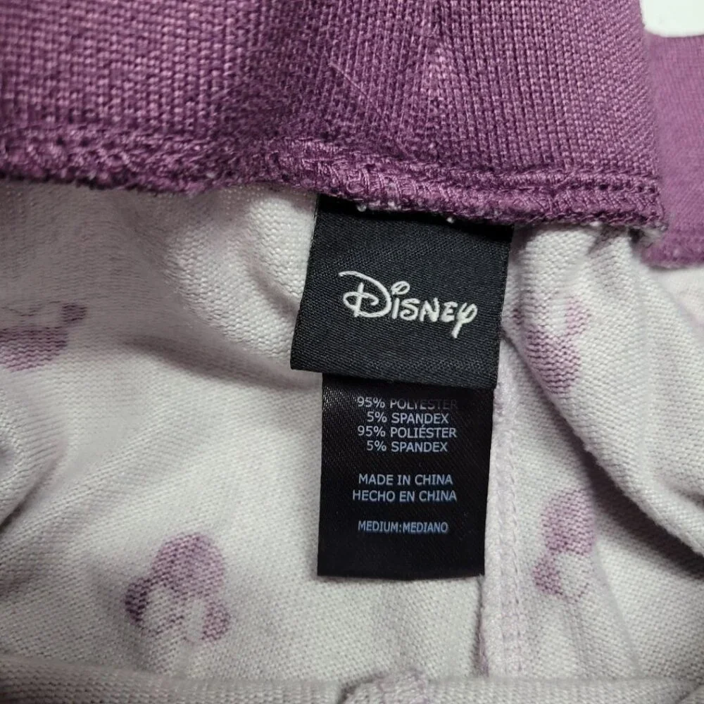 Disney Minnie Mouse Pajamas‎ Womens Medium Purple Soft Long Sleeve Drawstring - Picture 6 of 10